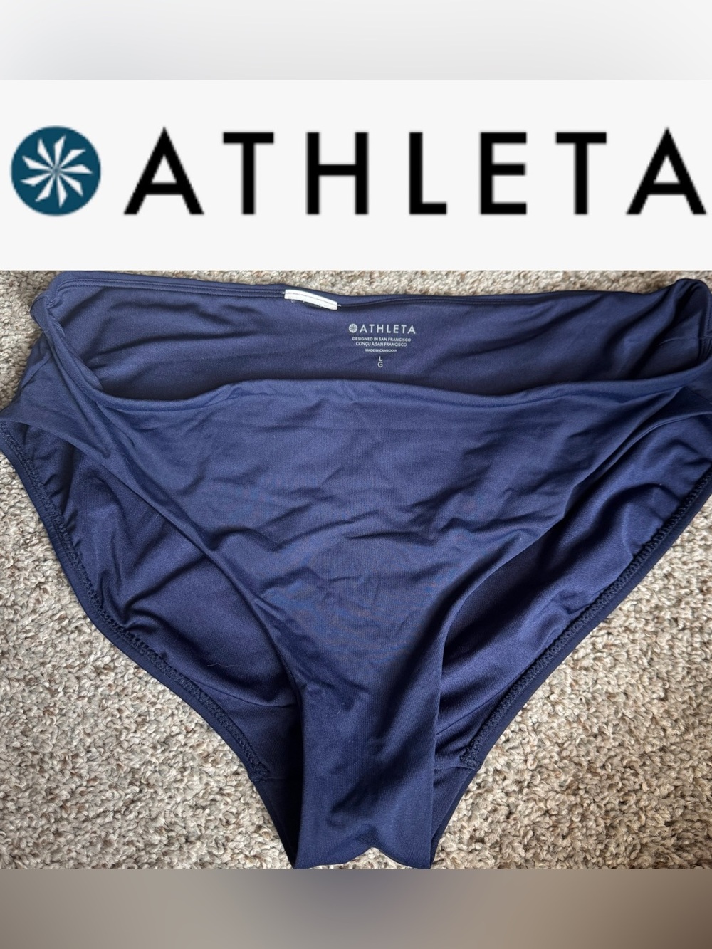 Athleta Navy Blue Bikini Bottom
